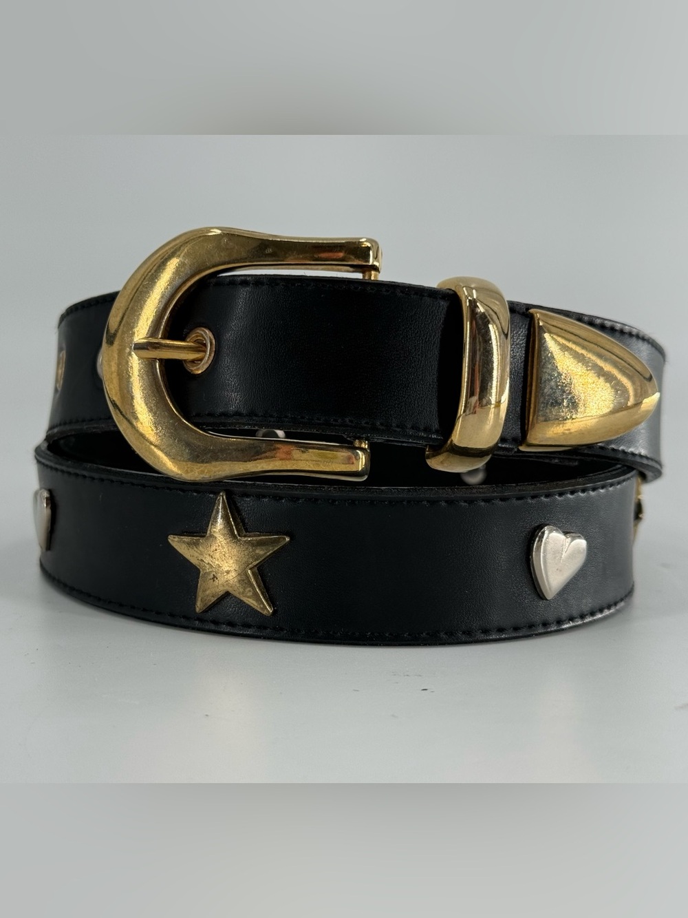 Donna Katz Vintageโ Heart & Stars Studded Belt M
